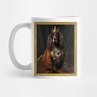 Noble Black & Brown Basset Hound - Medieval Queen (Framed) Mug